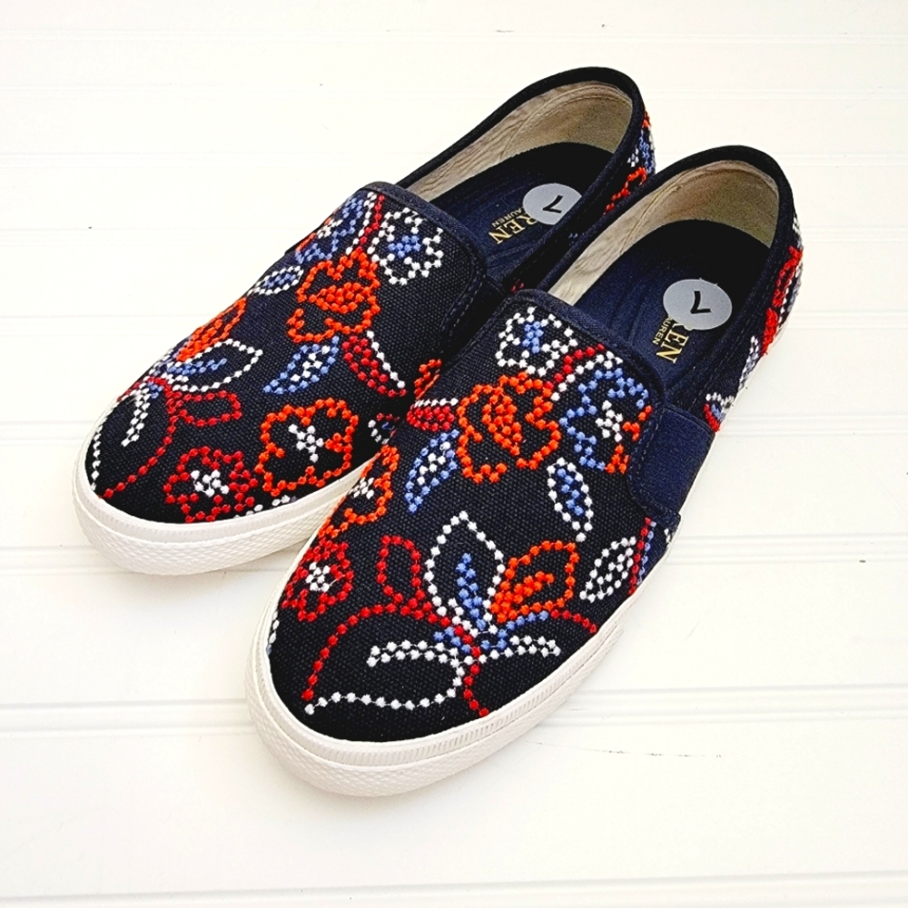 Ralph Lauren Jinny Slip-on Canvas Casual Sneaker Shoes